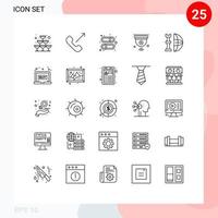 universeel icoon symbolen groep van 25 modern lijnen van schaak iot inschakelen internet van dingen camera bewerkbare vector ontwerp elementen
