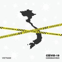 vietnamland kaart vergrendeling sjabloon voor coronavirus pandemisch voor hou op virus transmissie covid 19 bewustzijn sjabloon vector