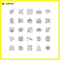 25 creatief pictogrammen modern tekens en symbolen van hart liefhebbend bewerken hardware bouw bewerkbare vector ontwerp elementen