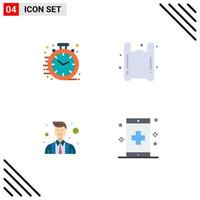 4 universeel vlak icoon tekens symbolen van snel avatar kantoor plastic Politie bewerkbare vector ontwerp elementen