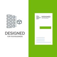 ontwikkeling fasen plan planning Product grijs logo ontwerp en bedrijf kaart sjabloon vector