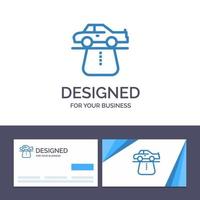 creatief bedrijf kaart en logo sjabloon voordeel Gezag auto tapijt comfort vector illustratie