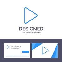creatief bedrijf kaart en logo sjabloon Speel video twitter vector illustratie