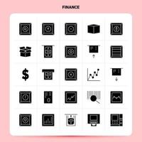 solide 25 financiën icoon reeks vector glyph stijl ontwerp zwart pictogrammen reeks web en mobiel bedrijf ideeën ontwerp vector illustratie