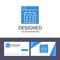creatief bedrijf kaart en logo sjabloon web ontwerp kalender datum vector illustratie