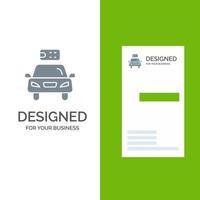 auto ecologie elektrisch energie macht grijs logo ontwerp en bedrijf kaart sjabloon vector