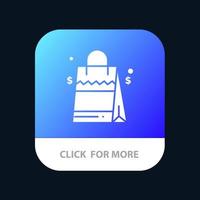 zak handtas Verenigde Staten van Amerika Amerikaans mobiel app knop android en iOS glyph versie vector