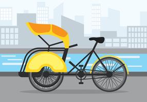 Trishaw vectorillustratie vector