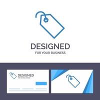 creatief bedrijf kaart en logo sjabloon prijs label etiket ticket vector illustratie