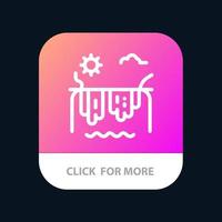 bergen rivier- zon Canada mobiel app knop android en iOS lijn versie vector