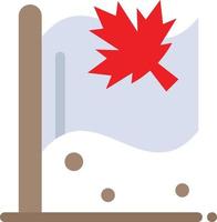 vlag Canada blad teken vlak kleur icoon vector icoon banier sjabloon