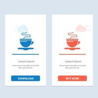 thee kop koffie hotel blauw en rood downloaden en kopen nu web widget kaart sjabloon vector