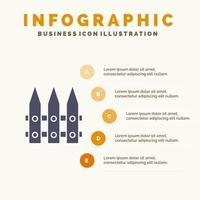 hek tuin tuinieren voorjaar solide icoon infographics 5 stappen presentatie achtergrond vector