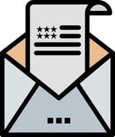 e-mail envelop groet uitnodiging mail bedrijf logo sjabloon vlak kleur vector