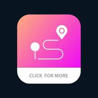plaats kaart navigatie pin mobiel app knop android en iOS glyph versie vector