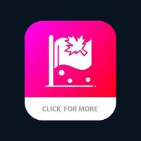 vlag Canada blad teken mobiel app knop android en iOS glyph versie vector