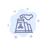 fabriek verontreiniging productie rook blauw icoon Aan abstract wolk achtergrond vector