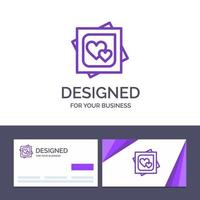 creatief bedrijf kaart en logo sjabloon kaart hart liefde huwelijk kaart voorstel vector illustratie