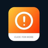 over info Notitie vraag ondersteuning mobiel app knop android en iOS glyph versie vector