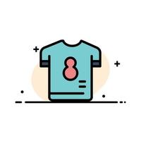 Amerikaans voetbal uitrusting speler overhemd voetbal bedrijf vlak lijn gevulde icoon vector banier sjabloon