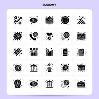 solide 25 economie icoon reeks vector glyph stijl ontwerp zwart pictogrammen reeks web en mobiel bedrijf ideeën ontwerp vector illustratie