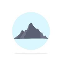 heuvel landschap natuur berg tafereel vlak kleur icoon vector