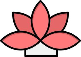 bloem Indië lotus fabriek vlak kleur icoon vector icoon banier sjabloon