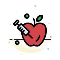 appel zwaartekracht wetenschap abstract vlak kleur icoon sjabloon vector