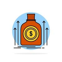 zak geld dollar fonds lening abstract cirkel achtergrond vlak kleur icoon vector