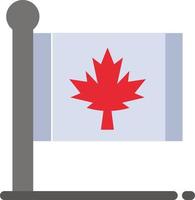 vlag herfst Canada blad esdoorn- vlak kleur icoon vector icoon banier sjabloon