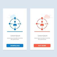 ambient gebruiker technologie ervaring blauw en rood downloaden en kopen nu web widget kaart sjabloon vector