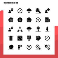 25 gebruiker ervaring icoon reeks solide glyph icoon vector illustratie sjabloon voor web en mobiel ideeën voor bedrijf bedrijf