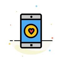 toepassing mobiel mobiel toepassing Leuk vinden hart abstract vlak kleur icoon sjabloon vector