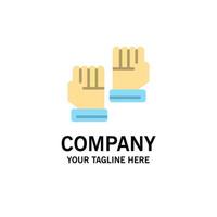 handschoen handschoenen doelman sport bedrijf logo sjabloon vlak kleur vector