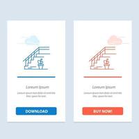 trap boven verdieping stadium huis blauw en rood downloaden en kopen nu web widget kaart sjabloon vector