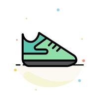 oefening schoenen sport- abstract vlak kleur icoon sjabloon vector