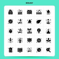 solide 25 biologie icoon reeks vector glyph stijl ontwerp zwart pictogrammen reeks web en mobiel bedrijf ideeën ontwerp vector illustratie