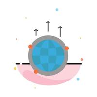 wereldbol bedrijf communicatie verbinding globaal wereld abstract vlak kleur icoon sjabloon vector