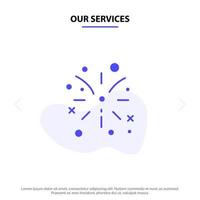 onze Diensten Canada brand werk brand solide glyph icoon web kaart sjabloon vector