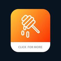 bij gezond honing mobiel app knop android en iOS lijn versie vector