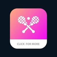 kruisen lacrosse stok stokjes mobiel app knop android en iOS glyph versie vector