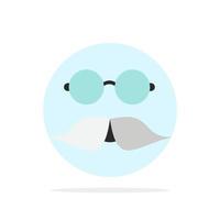 snor hipster movember bril mannen vlak kleur icoon vector