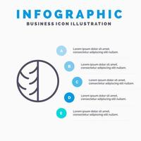 dermatoloog dermatologie droog huid huid huid zorg huid huid bescherming lijn icoon met 5 stappen presentatie infographics achtergrond vector