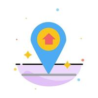 kaart navigatie huis abstract vlak kleur icoon sjabloon vector