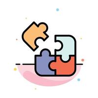 bedrijf spel logica puzzel plein abstract vlak kleur icoon sjabloon vector