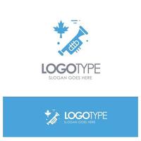 Canada spreker lofzang blauw solide logo met plaats voor slogan vector