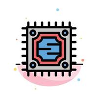 CPU microchip bewerker abstract vlak kleur icoon sjabloon vector