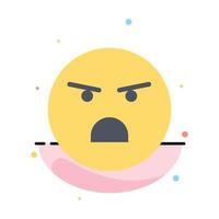 emoji's emotie flauw gevoel abstract vlak kleur icoon sjabloon vector