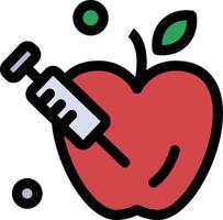 appel zwaartekracht wetenschap vlak kleur icoon vector icoon banier sjabloon