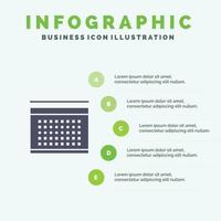 kalender vakantie datum vakantie infographics presentatie sjabloon 5 stappen presentatie vector